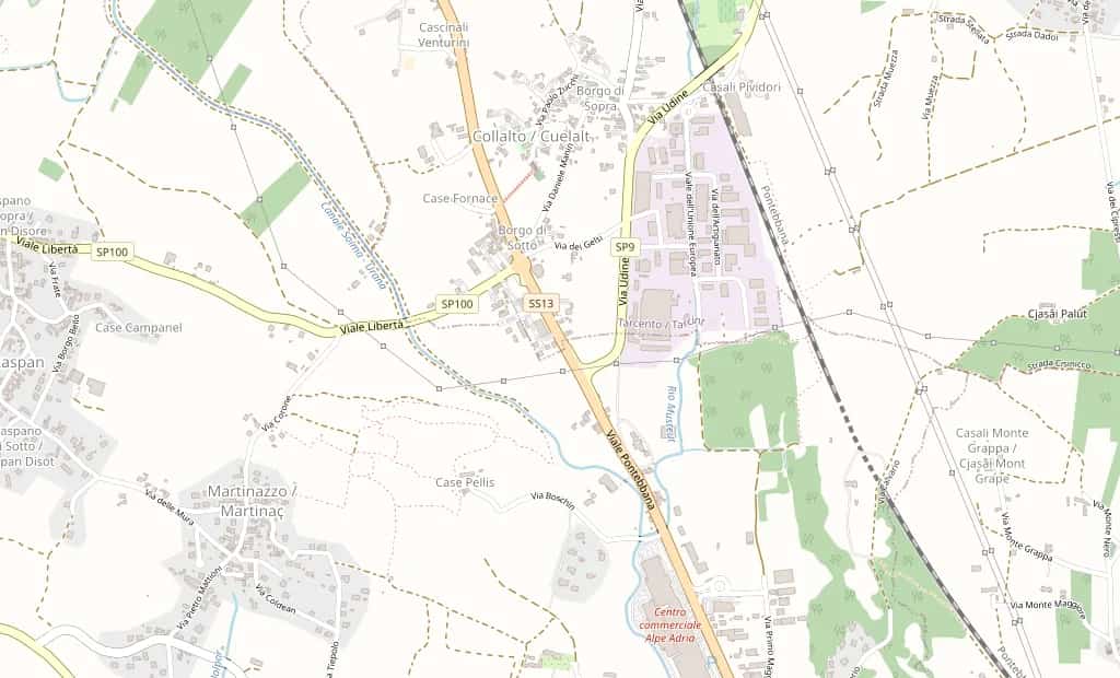 Mappa di Tarcento vicino a Viale Pontebbana 57