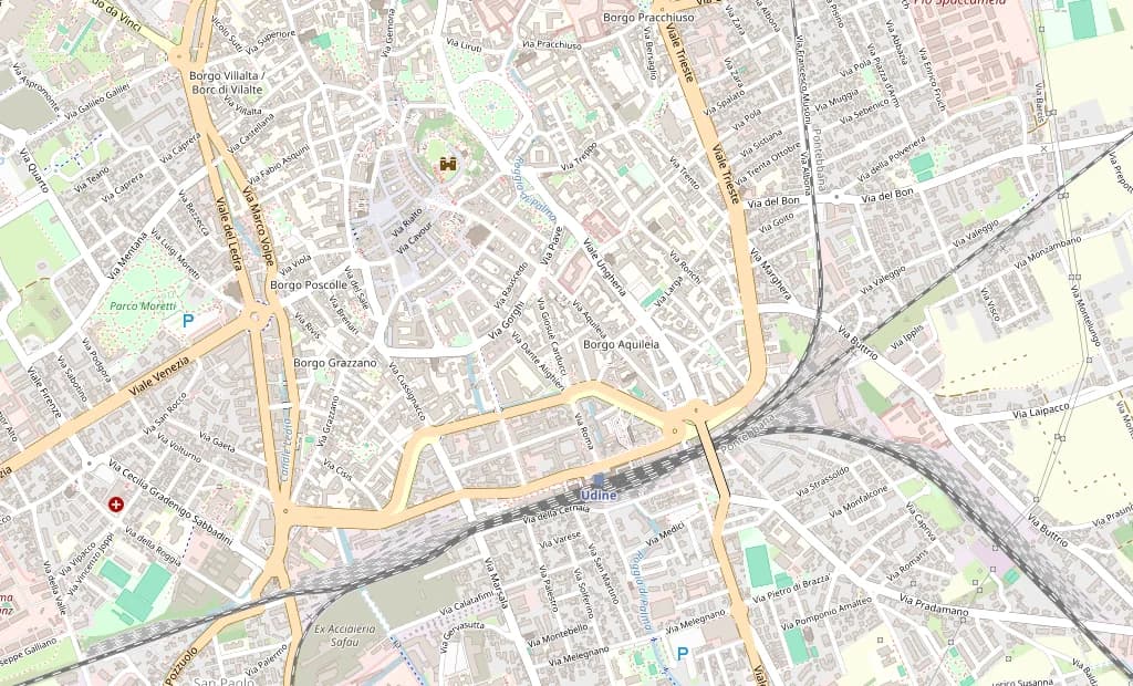 Mappa di Udine vicino a Via Giuseppe Giusti 19